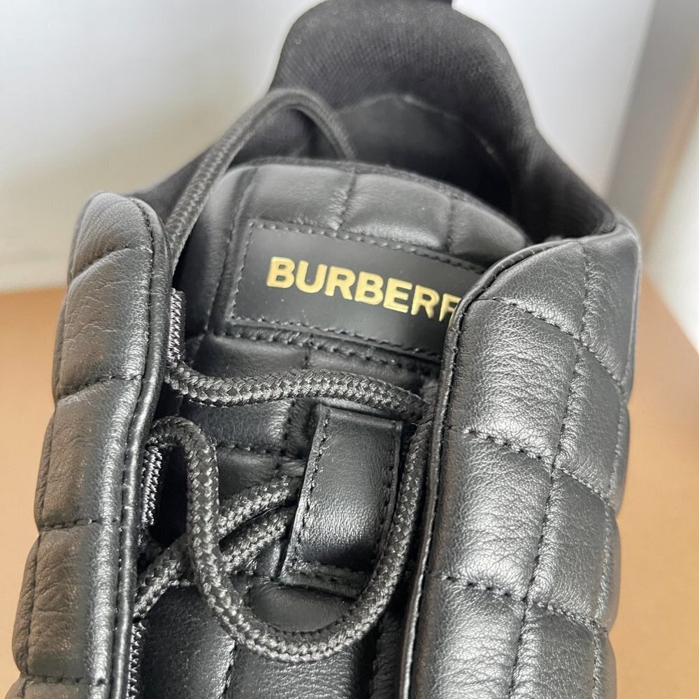 Burberry Men's‎ TNR Classic Quilted Leather Sneaker Black, Size 45 - Picture 5 of 16